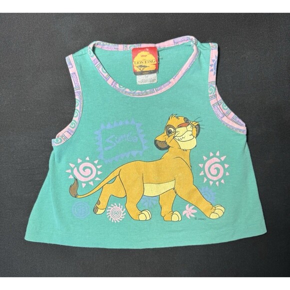 VTG 90s Disney The Lion King Simba Toddler Tank Top 3T USA Made Single Stitch - Picture 2 of 11